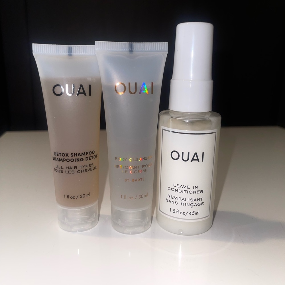 SOLD! Travel Size Ouai 4 Piece Kit Includes St.Barts Cleanser